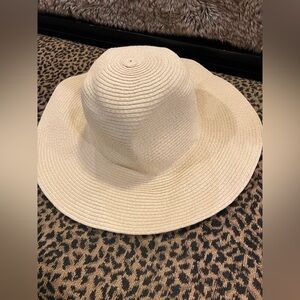 Surf Style Cream Wide Brim Hat